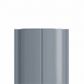 Штакетник металлический ELLIPSE, 0,4 мм, цвет RAL 7004, односторонний окрас, верх прямой