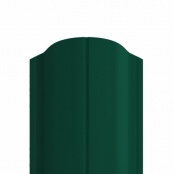 Штакетник металлический ELLIPSE, 0,4 мм, цвет RAL 6005, односторонний окрас, верх фигурный