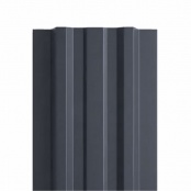 Штакетник металлический TRAPEZE, 0,45 мм, цвет RAL 7024, односторонний окрас, верх прямой