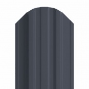 Штакетник металлический TRAPEZE, 0,45 мм, цвет RAL 7024, двухсторонний окрас, верх фигурный