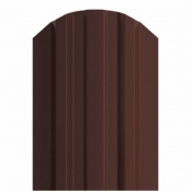 Штакетник металлический LANE, 0,45 мм, цвет RAL 8017, односторонний окрас, верх фигурный