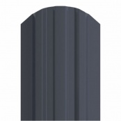 Штакетник металлический AFINA MINI, 0,45 мм, цвет RAL 7024, односторонний окрас, верх фигурный