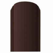 Штакетник металлический GRAND MINI, 0,45 мм, цвет RAL 8017, односторонний окрас, верх фигурный