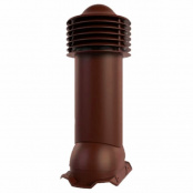 Вентиляционная труба для профнастила 20 Viotto диаметр 110 мм, высота 550 мм, утепленная, коричневый шоколад RAL 8017 
