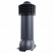 Вентиляционная труба для профнастила 20 Viotto диаметр 110 мм, высота 550 мм, утепленная, графитовый серый RAL 7024