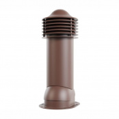 Вентиляционная труба для готовой мягкой и фальцевой кровли Viotto диаметр 110 мм, высота 550 мм, не утепленная, коричневый шоколад RAL 8017