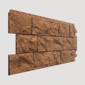 Фасадная панель Docke (Дёке) крупный камень FELS, терракотовый
