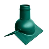 Коньковый элемент Krovent – Pipe-Cone для любого вида кровли, цвет зеленый