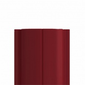 Штакетник металлический ELLIPSE, 0,45 мм, цвет RAL 3011, односторонний окрас, верх прямой