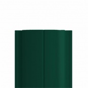 Штакетник металлический ELLIPSE, 0,45 мм, цвет RAL 6005, односторонний окрас, верх прямой