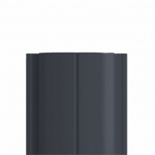 Штакетник металлический ELLIPSE, 0,45 мм, цвет RAL 7024, односторонний окрас, верх прямой