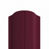 Штакетник металлический ELLIPSE, 0,4 мм, цвет RAL 3005, односторонний окрас, верх фигурный