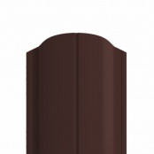 Штакетник металлический TRAPEZE, 0,45 мм, цвет RAL 8017, односторонний окрас, верх фигурный