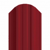 Штакетник металлический TRAPEZE, 0,45 мм, цвет RAL 3011, двухсторонний окрас, верх фигурный