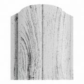 Штакетник металлический ELLIPSE, 0,5 мм, цвет Беленый дуб глянцевый, односторонний окрас, верх фигурный