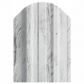 Штакетник металлический TRAPEZE, 0,5 мм, цвет Беленый дуб глянцевый, односторонний окрас, верх фигурный