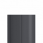 Штакетник металлический ELLIPSE, покрытие NORMAN, цвет RAL 7024, верх прямой, односторонний окрас