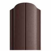 Штакетник металлический ELLIPSE, покрытие VikingMP E, 0,5 мм, цвет RAL 8017, односторонний окрас, верх фигурный 