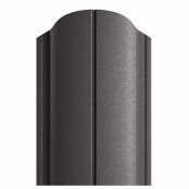 Штакетник металлический ELLIPSE, покрытие VikingMP E, 0,5 мм, цвет RAL 8019, односторонний окрас, верх фигурный