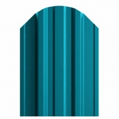 Штакетник металлический TRAPEZE, покрытие NORMAN, цвет RAL 5021, верх фигурный односторонний окрас 