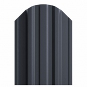 Штакетник металлический TRAPEZE, покрытие NORMAN, цвет RAL 7024, верх фигурный односторонний окрас