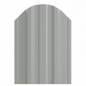 Штакетник металлический TRAPEZE, покрытие NORMAN, цвет RAL 9006, верх фигурный односторонний окрас 