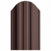 Штакетник металлический TRAPEZE, покрытие VikingMP E , 0,5 мм, цвет RAL 8017, односторонний окрас, верх фигурный 