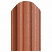 Штакетник металлический TRAPEZE, покрытие VikingMP E , 0,5 мм, цвет RAL 8004, односторонний окрас, верх фигурный