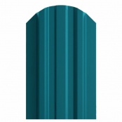 Штакетник металлический LANE, покрытие NORMAN, цвет RAL 5021, верх фигурный односторонний окрас 