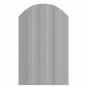 Штакетник металлический LANE, покрытие NORMAN, цвет RAL 9006, верх фигурный односторонний окрас 