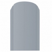 Штакетник металлический RONDO, 0,45 мм, цвет RAL 7004, односторонний окрас, верх фигурный