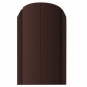 Штакетник металлический RONDO, 0,45 мм, цвет RAL 8017, двухсторонний окрас, верх фигурный