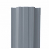 Штакетник металлический Plaza, 0,45 мм, цвет RAL 7004, односторонний окрас, верх прямой