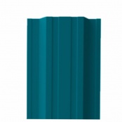 Штакетник металлический Plaza, 0,45 мм, цвет RAL 5021, двухсторонний окрас,верх прямой