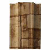 Штакетник металлический Plaza (125 мм), 0,45 мм, Камень, верх прямой 